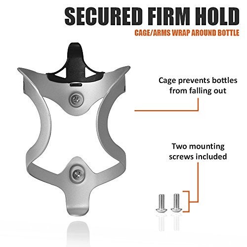 Ibera Bicycle Lightweight Aluminum Water Bottle Cage, Silver - Image 3